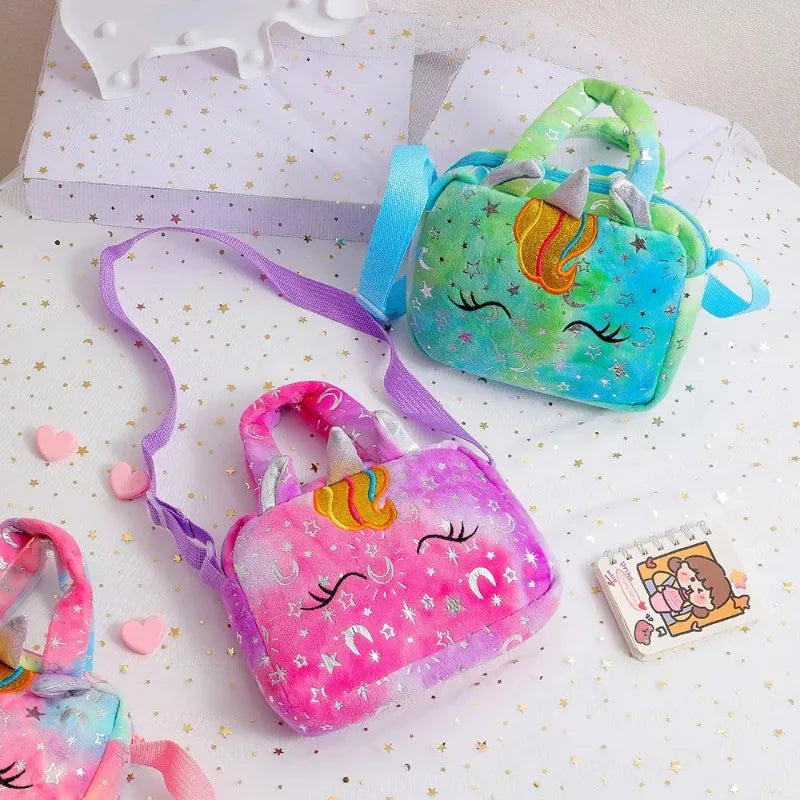 Unicorn Handbags Fashion Sweet for Girls Cute Kid Crossbody Shoulder Bag Children Birthday Party Gift Little Girl Small Purse