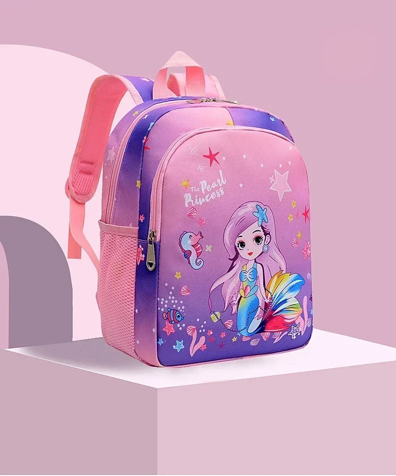 New Children Backpack Cartoon Cute Unicorn Mermaid Print Schoolbag Kindergarten Lightweight Schoolbag