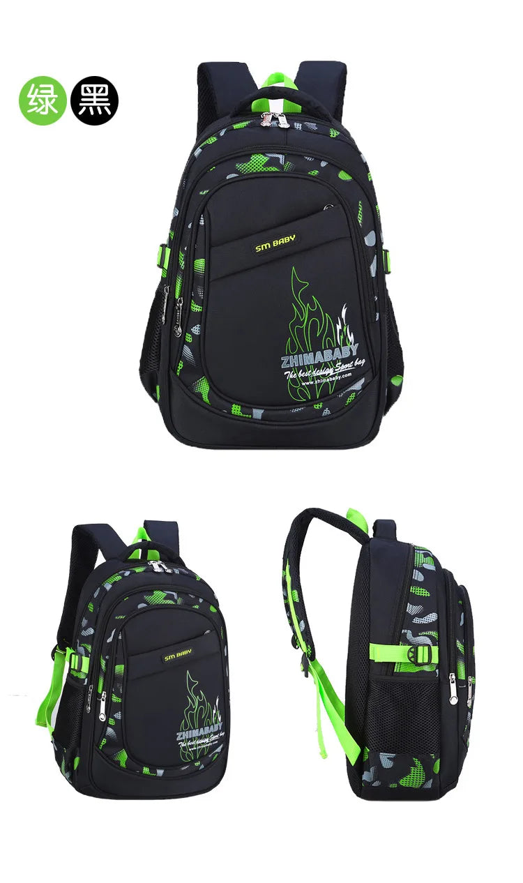 Waterproof Lightweight School Backpack for Kids 6-12 Years Durable Large Capacity Student Bookbag Boys Girls254