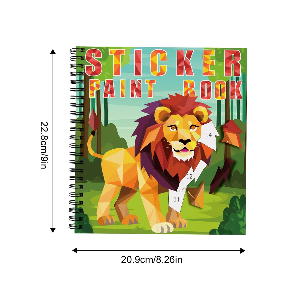 1-6PCS Sticker Book For Kids Unicorn Sticker Paint Book Mermaid Children's Sticker By Number For Birthday Gift Girls Stationery