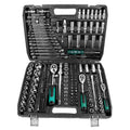 Set di 227 chiavi a bussola, chiave dinamometrica a cricchetto, kit combinato per riparazione auto, 1/4, 3/8, 1/2, chiave a cricchetto, cacciavite, inserti, utensile manuale