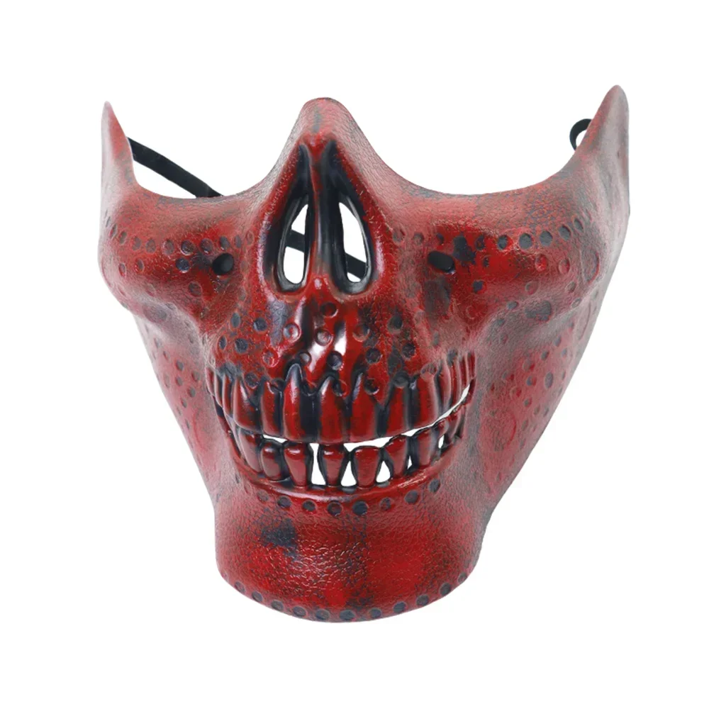 Halloween Skull Mask Creative Funny Party Props Holiday Supplies Horror Demon Accessories Men Skeleton Mask Half Face Cover