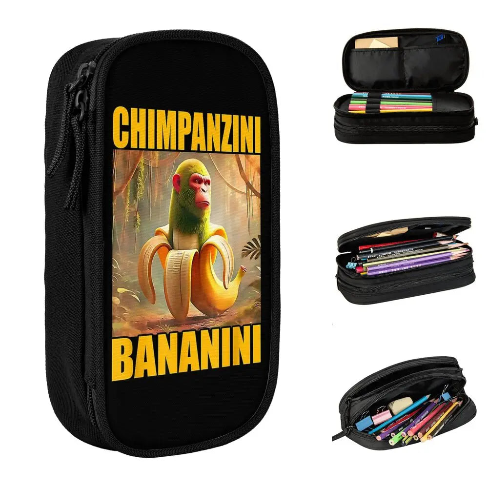 Italian Brainrot Tralalero Tralala Pencil Cases Pencil Pouch Pen Box for Student Big Capacity Bag School Supplies Stationery