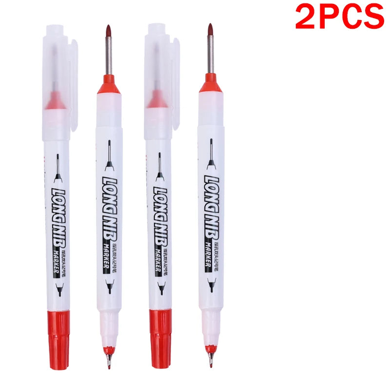 1-3PCS 20mm Deep Hole Long Nib Head Markers Bathroom Woodworking Decoration Permanent Marker Pencil Tools Metal Perforating Pen