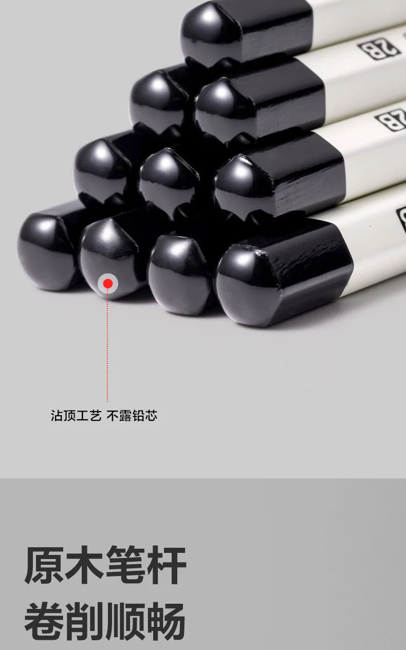 10pcs Deli Wooden Pencil Set 2B HB Black Kawaii Pen For Drawing Sketch Writing Smooth Write lapiseira profissional School Office