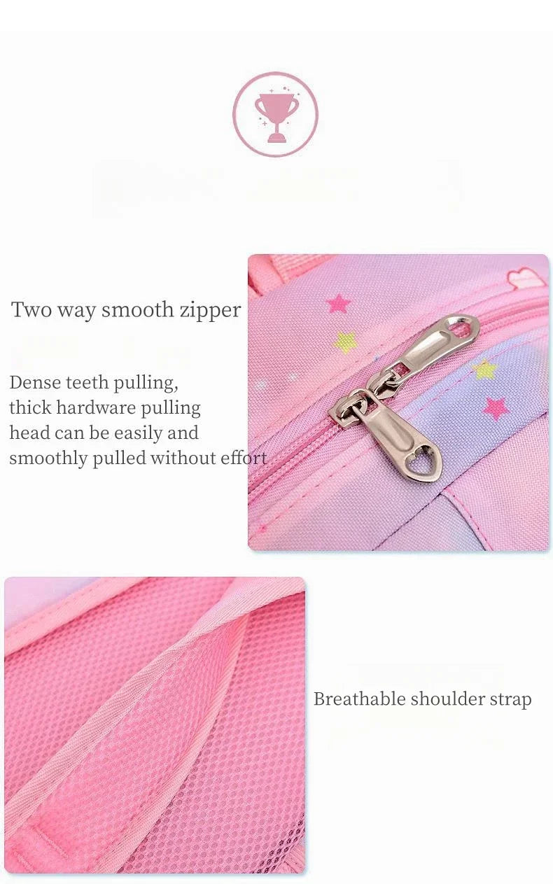 New Children Backpack Cartoon Cute Unicorn Mermaid Print Schoolbag Kindergarten Lightweight Schoolbag