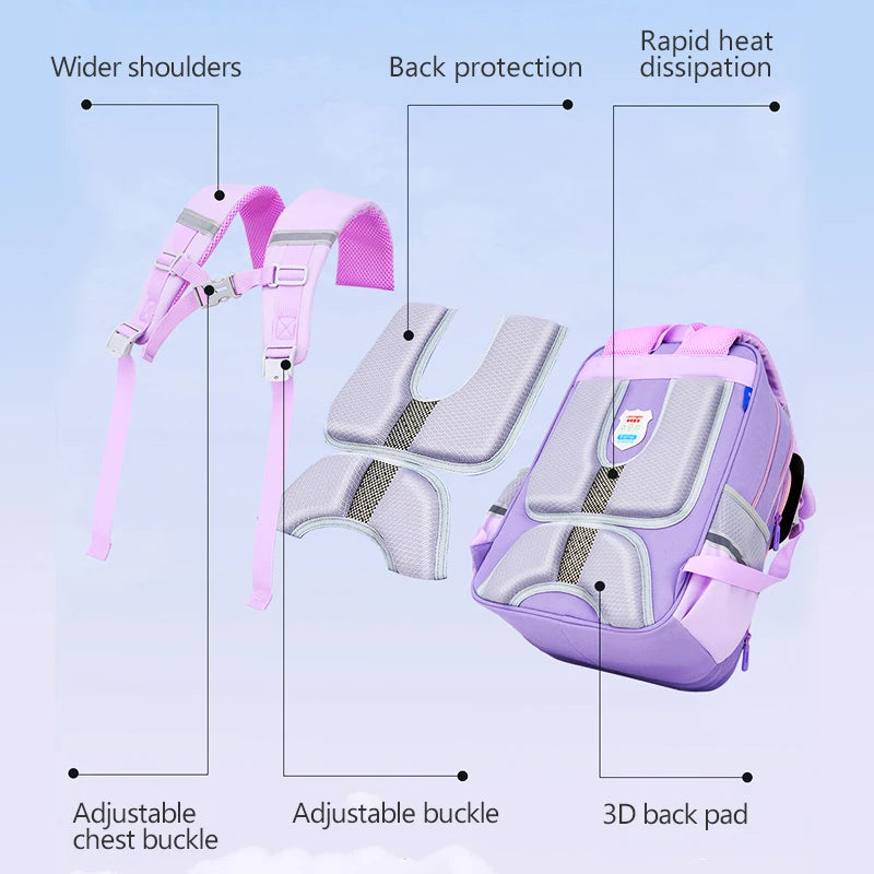 Primary school student backpack boy backpack children's backpack Kids Bookbag Girls student bag