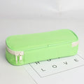 1 Piece Simplicity Student Pencil Case Creative Fashion Solid Color Pencil Bag High Capacity Canvas Stationery Storage Bag