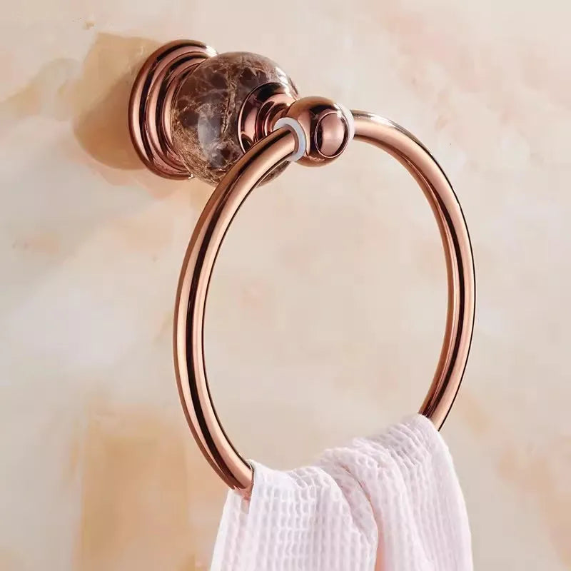 Bathroom Accessories Bath Shelf Rose Gold Paper Holder,Towel Bar,Soap Holder,Towel Rack,Glass Shelf,Hook bathroom Hardware Brass