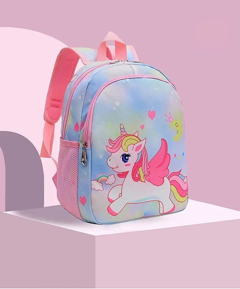 New Children Backpack Cartoon Cute Unicorn Mermaid Print Schoolbag Kindergarten Lightweight Schoolbag