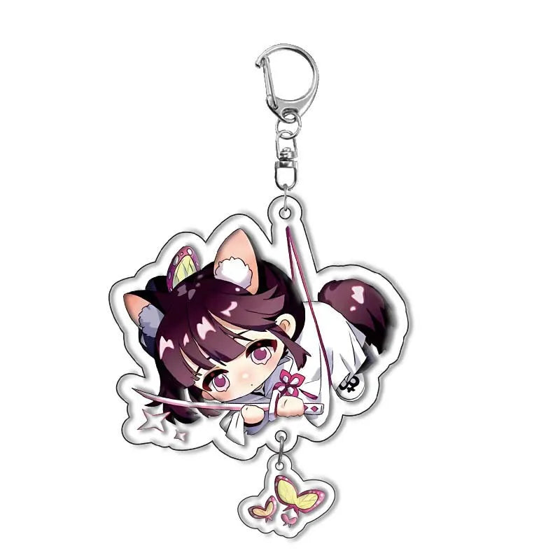 Demon Slayer Blade Charcoal Zhilang You Bean Acrylic Keychain Anime Peripheral High Beauty Backpack Fashion Toys Anime Frind