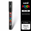 UNI POSCA Marker Pen,White Black Acrylic Plumones Rotuladores PC-1M,3M,5M POP Poster Pen/Graffiti Advertisement Art Supplies 1PC