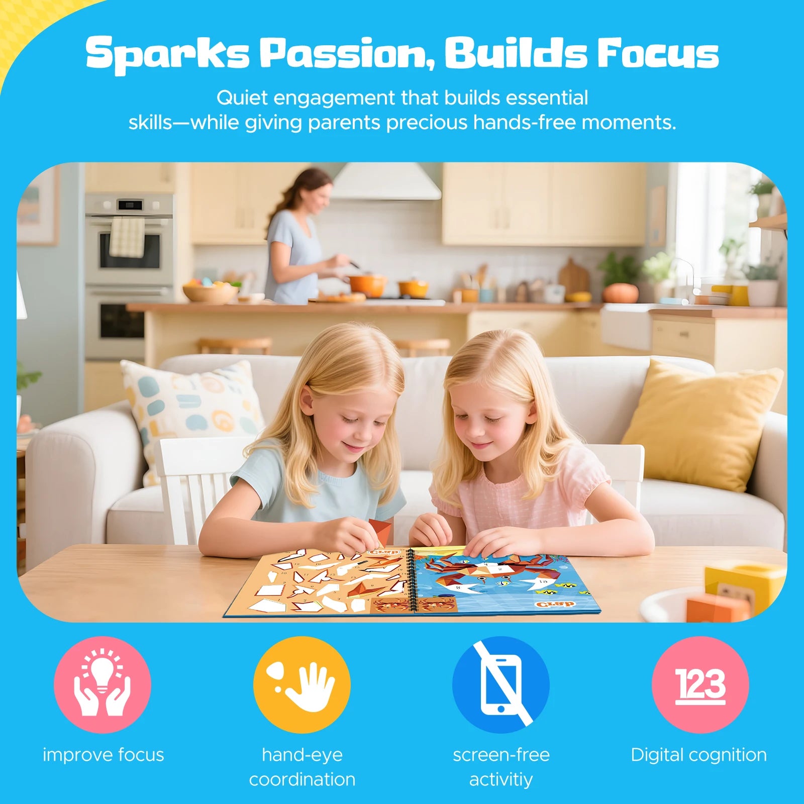 1-6PCS Sticker Book For Kids Unicorn Sticker Paint Book Mermaid Children's Sticker By Number For Birthday Gift Girls Stationery