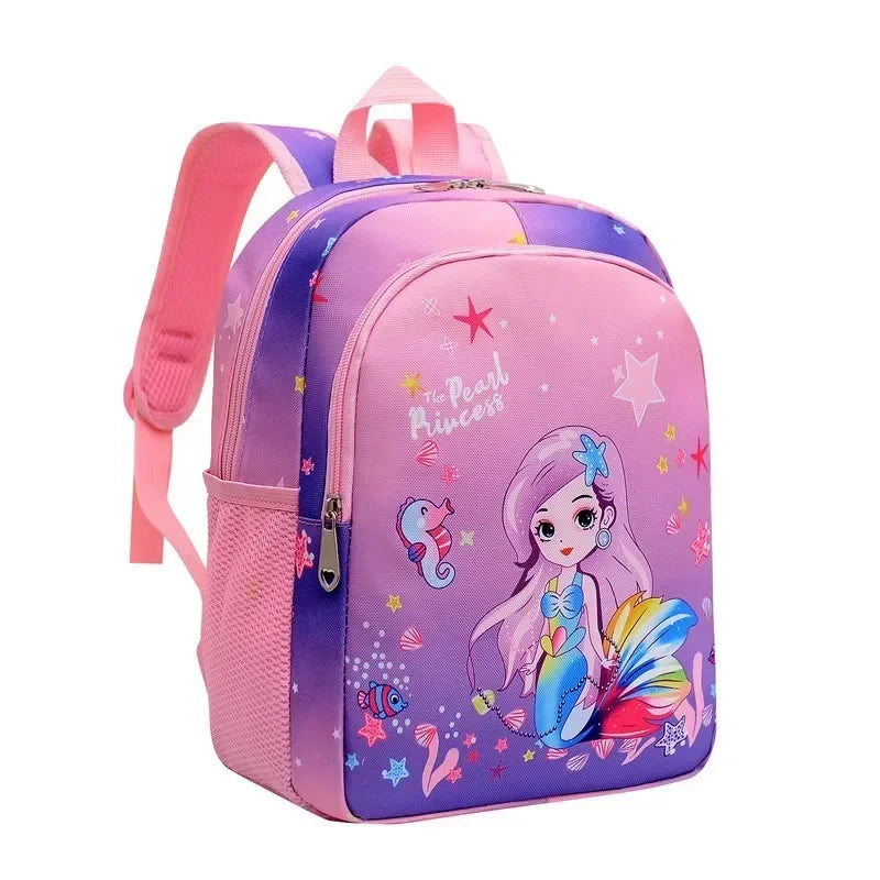 New Children Backpack Cartoon Cute Unicorn Mermaid Print Schoolbag Kindergarten Lightweight Schoolbag