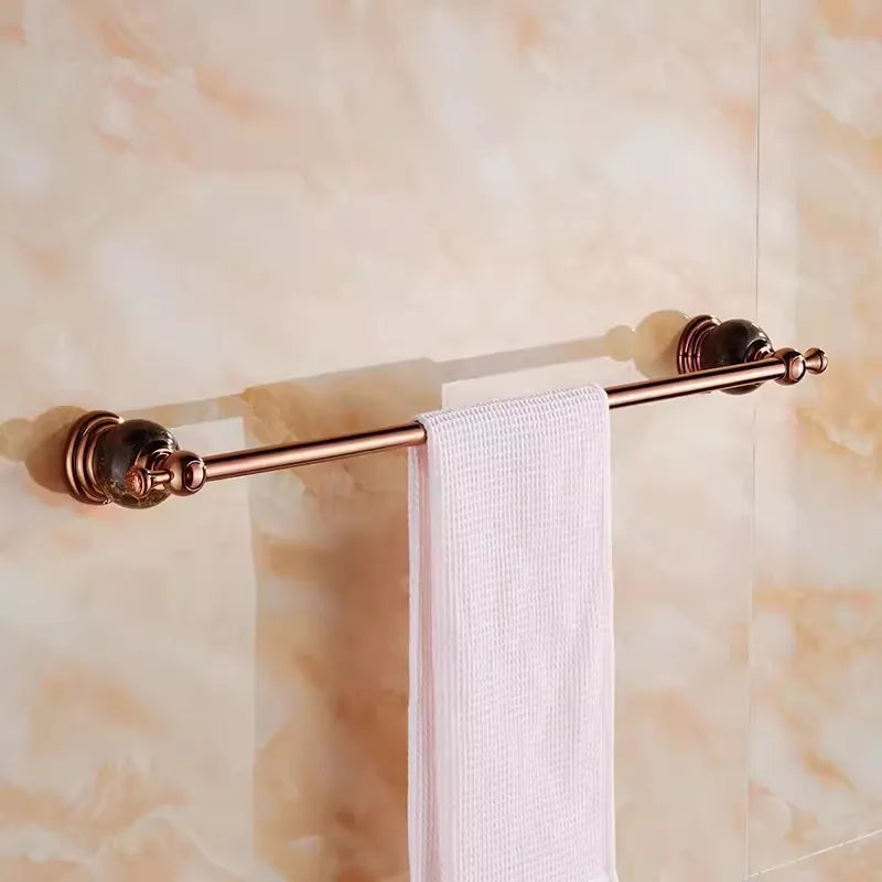 Bathroom Accessories Bath Shelf Rose Gold Paper Holder,Towel Bar,Soap Holder,Towel Rack,Glass Shelf,Hook bathroom Hardware Brass