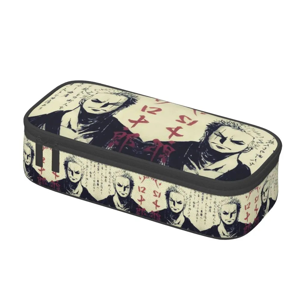 Custom One P-Pieces Cute Pencil Case Boys Girls Large Capacity Straw Hat Pirates Skull Pencil Bag Students Stationery