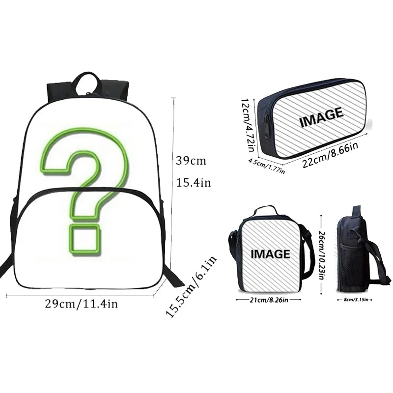 Hot Game Child Backpacks Lunch Bag Pencil Case Pupil Large Capacity Design-F-FortniteS School Bags For Boy Girl Best Gift