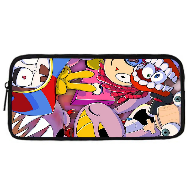 Cartoon A-AmazingS DigitalS Circus Child School Backpack with Lunch Bags ,Pencil Bags ,School Bags for Boys Girls Best Gift