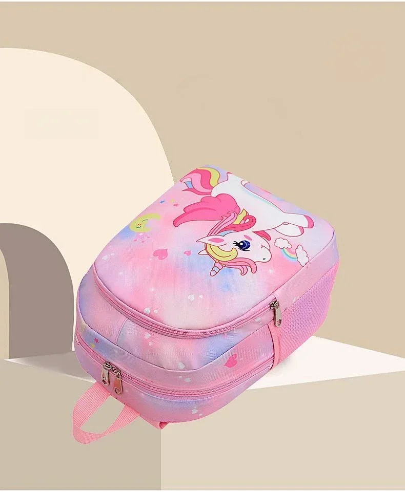 New Children Backpack Cartoon Cute Unicorn Mermaid Print Schoolbag Kindergarten Lightweight Schoolbag