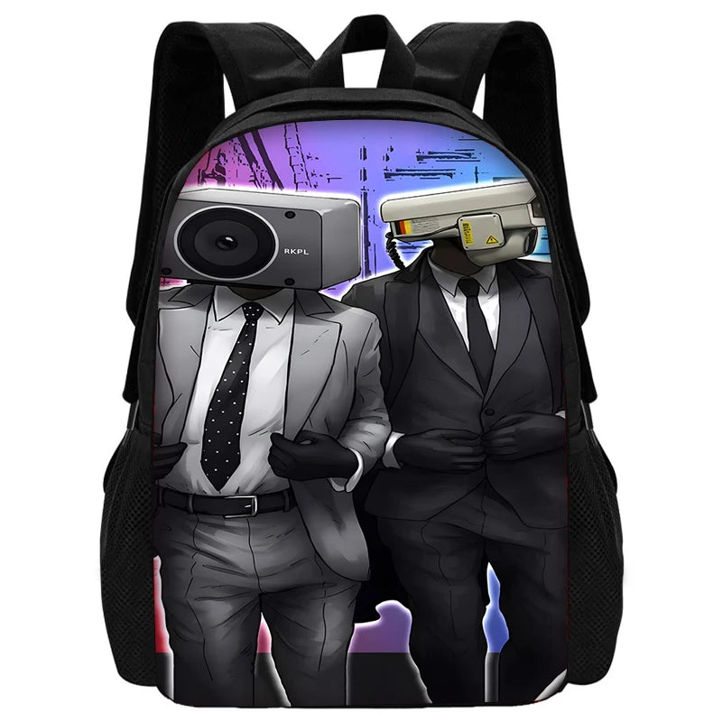 Child School Skibidi Toilet Backpack with Lunch Bags ,Pencil Bags ,School Bags for Boys Girls Best Gift