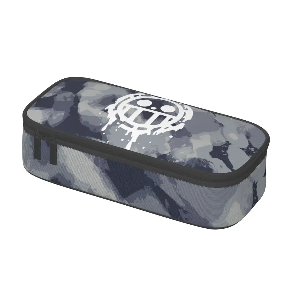 Custom One P-Pieces Cute Pencil Case Boys Girls Large Capacity Straw Hat Pirates Skull Pencil Bag Students Stationery