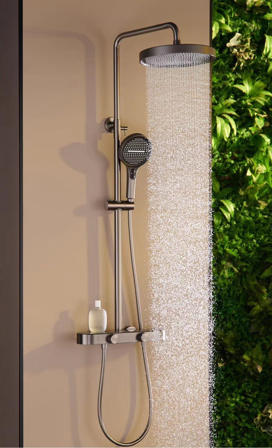 VGX Shower System Set Bathroom Shower Faucet Set 3-way Rainfall Shower Set Shower Mixer Crane with Hand Shower Set Grey White