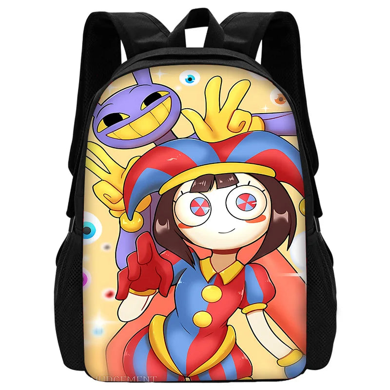 Cartoon A-AmazingS DigitalS Circus Child School Backpack with Lunch Bags ,Pencil Bags ,School Bags for Boys Girls Best Gift