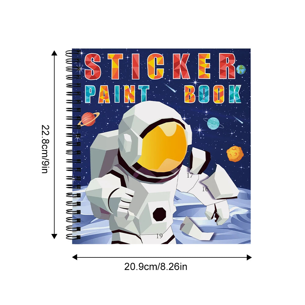 1-6PCS Sticker Book For Kids Unicorn Sticker Paint Book Mermaid Children's Sticker By Number For Birthday Gift Girls Stationery