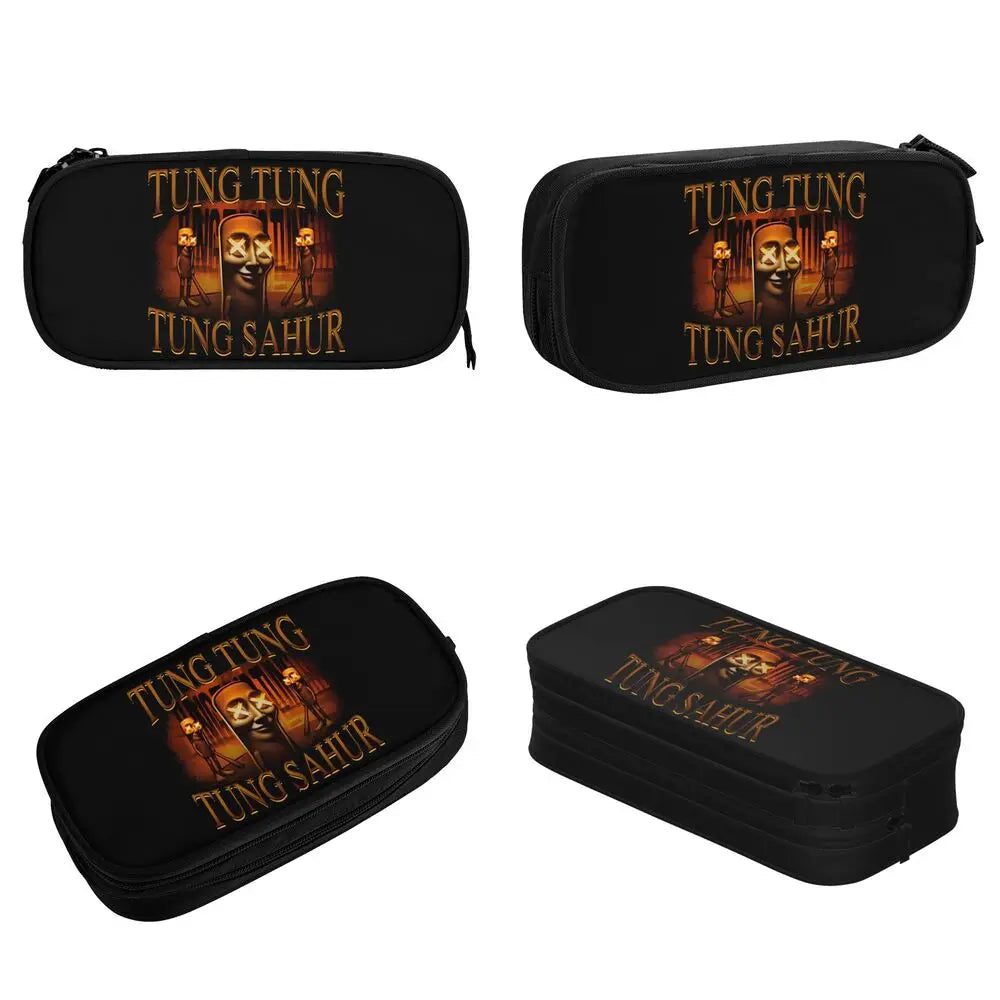 Italian Brainrot Tralalero Tralala Pencil Cases Pencil Pouch Pen Box for Student Big Capacity Bag School Supplies Stationery