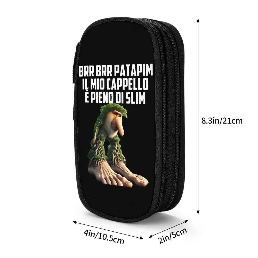 Italian Brainrot Tralalero Tralala Pencil Cases Pencil Pouch Pen Box for Student Big Capacity Bag School Supplies Stationery