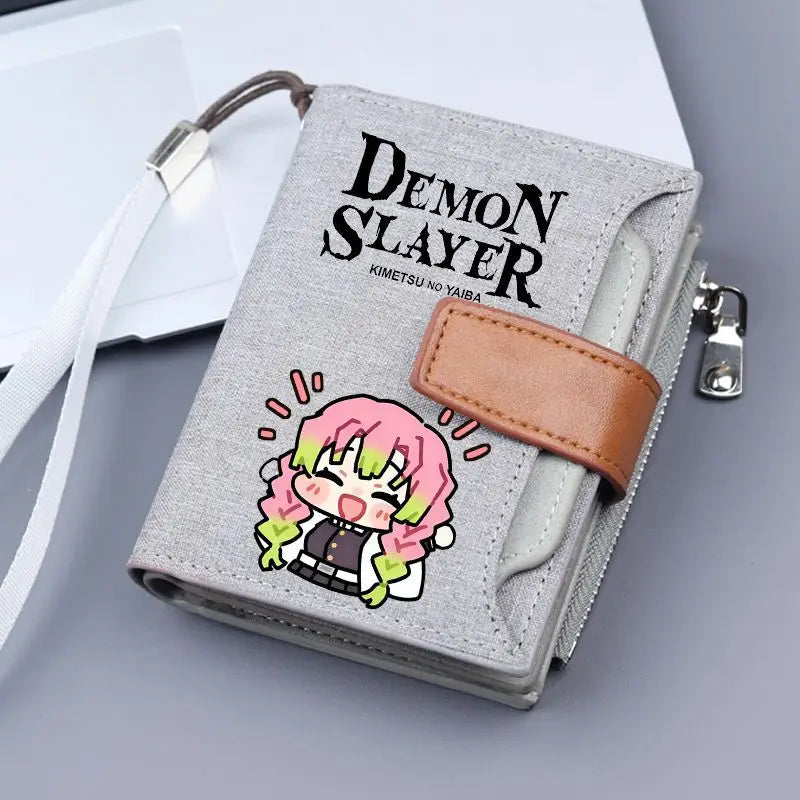 Demon Slaye Tanjiro Kamado Nezuko Coin Purse High-value Anime Cartoon Printed Large Capacity Portable Student Hand Wallet Bag