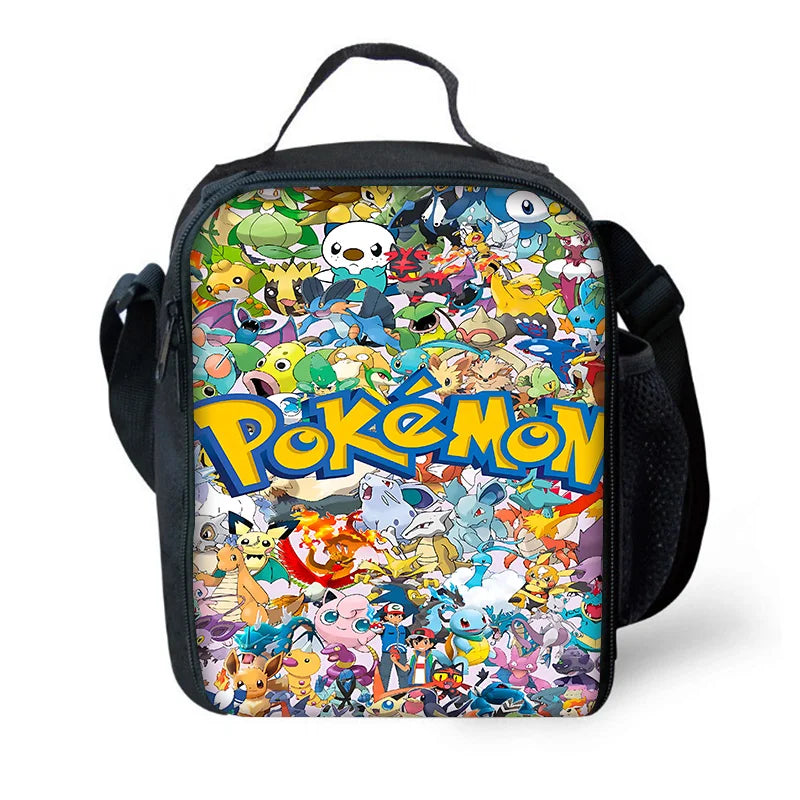 Cute Potdemiel cartoon Ball Child School Backpack with Lunch Bags ,Pencil Bags ,School Bags for Boys Girls P-PokéS Best Gift