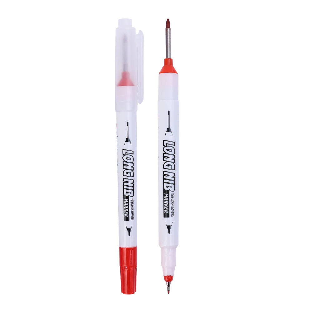 1-3PCS 20mm Deep Hole Long Nib Head Markers Bathroom Woodworking Decoration Permanent Marker Pencil Tools Metal Perforating Pen