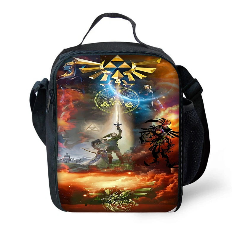 Child School The Legends of Zeldas Backpack with Lunch Bags ,Pencil Bags ,School Bags for Boys Girls Best Gift