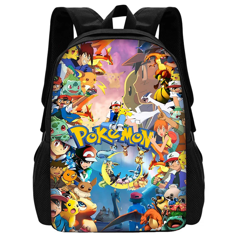 Cute Potdemiel cartoon Ball Child School Backpack with Lunch Bags ,Pencil Bags ,School Bags for Boys Girls P-PokéS Best Gift