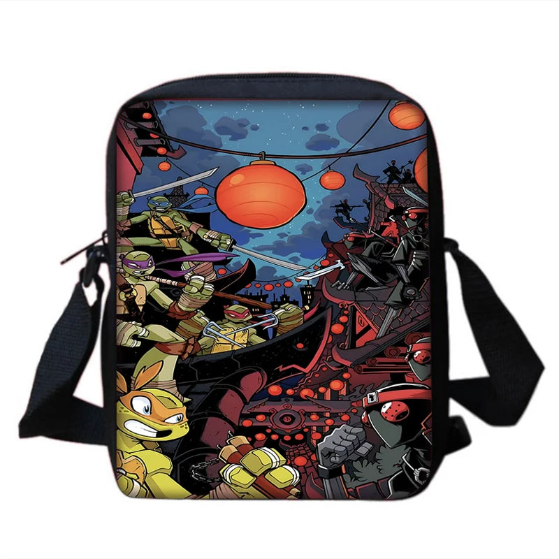 Child Backpacks Shoulder Bag Pencil Case Pupil Large Capacity For N-ninjas Turtless School Bags for Boys Girls Best Gift