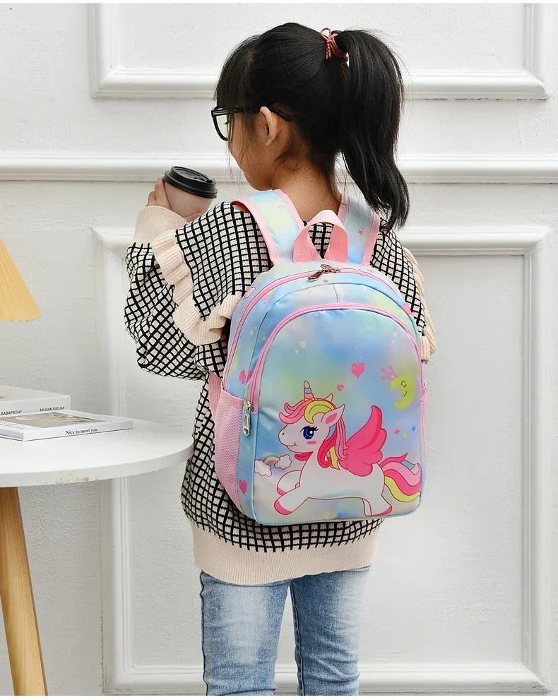 New Children Backpack Cartoon Cute Unicorn Mermaid Print Schoolbag Kindergarten Lightweight Schoolbag