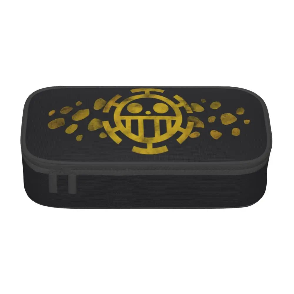 Custom One P-Pieces Cute Pencil Case Boys Girls Large Capacity Straw Hat Pirates Skull Pencil Bag Students Stationery