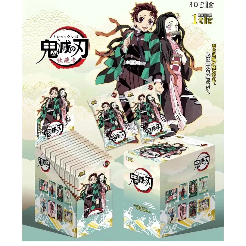 Bandai Demon Slayer Rare Character Diamond Holographic Cards Booster, Anime Card Set Christmas Party Exchange Surprise Gift