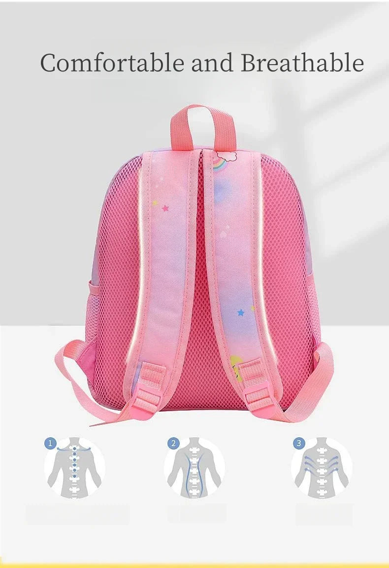 New Children Backpack Cartoon Cute Unicorn Mermaid Print Schoolbag Kindergarten Lightweight Schoolbag