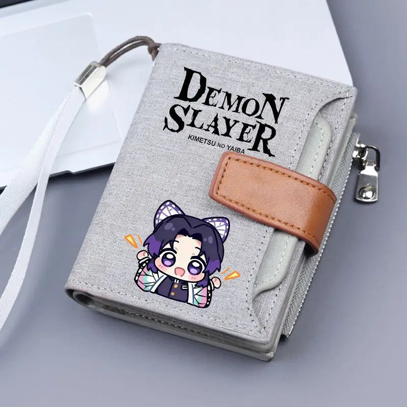 Demon Slaye Tanjiro Kamado Nezuko Coin Purse High-value Anime Cartoon Printed Large Capacity Portable Student Hand Wallet Bag
