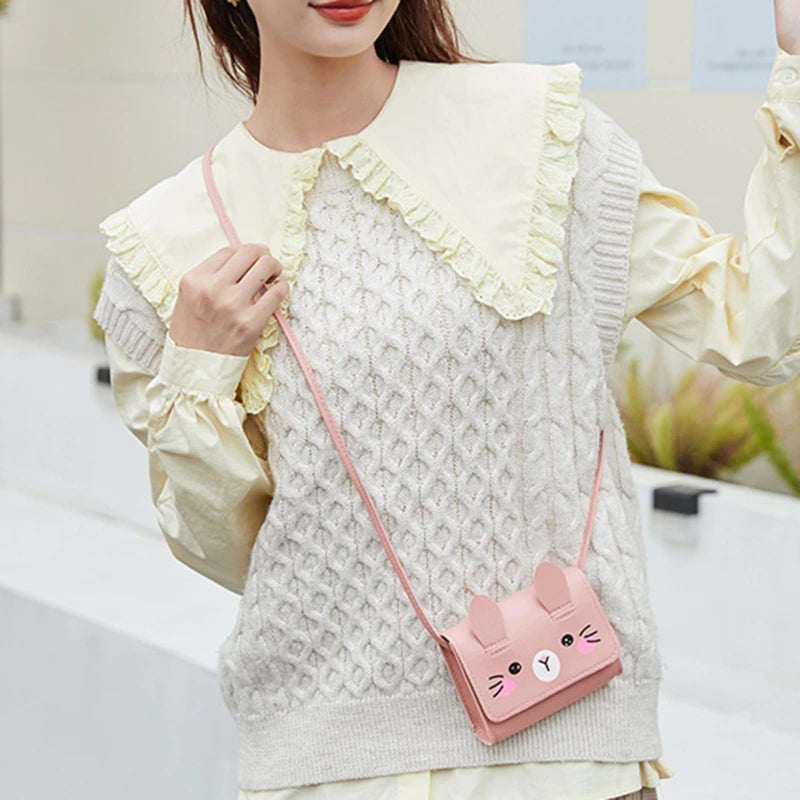 Children's Mini Handbags Hot Sale Princess Baby Girls PU Leather Small Shoulder Crossbody Bags Cute Kids Coin Purse Wallet