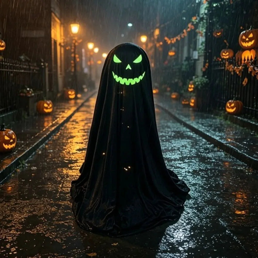 Luminous Halloween Standing Ghost Decor Adjustable Gothic Outdoor Light-up Ghost ED Lights Soft LED Lights