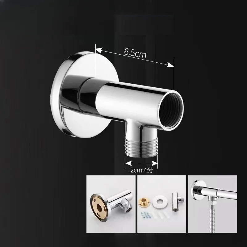 Shower Head Extension Arm Wall Mounted Stainless Steel Rainfall Extend Pipe Tube Shower Holder Base Bathroom Accessories