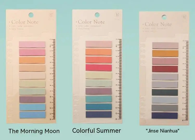6 Series Colorful Self-Adhesive Sticky Notes Memo Pad - Office & School Supplies - Bookmark Point-It Marker Memo Sticker Paper