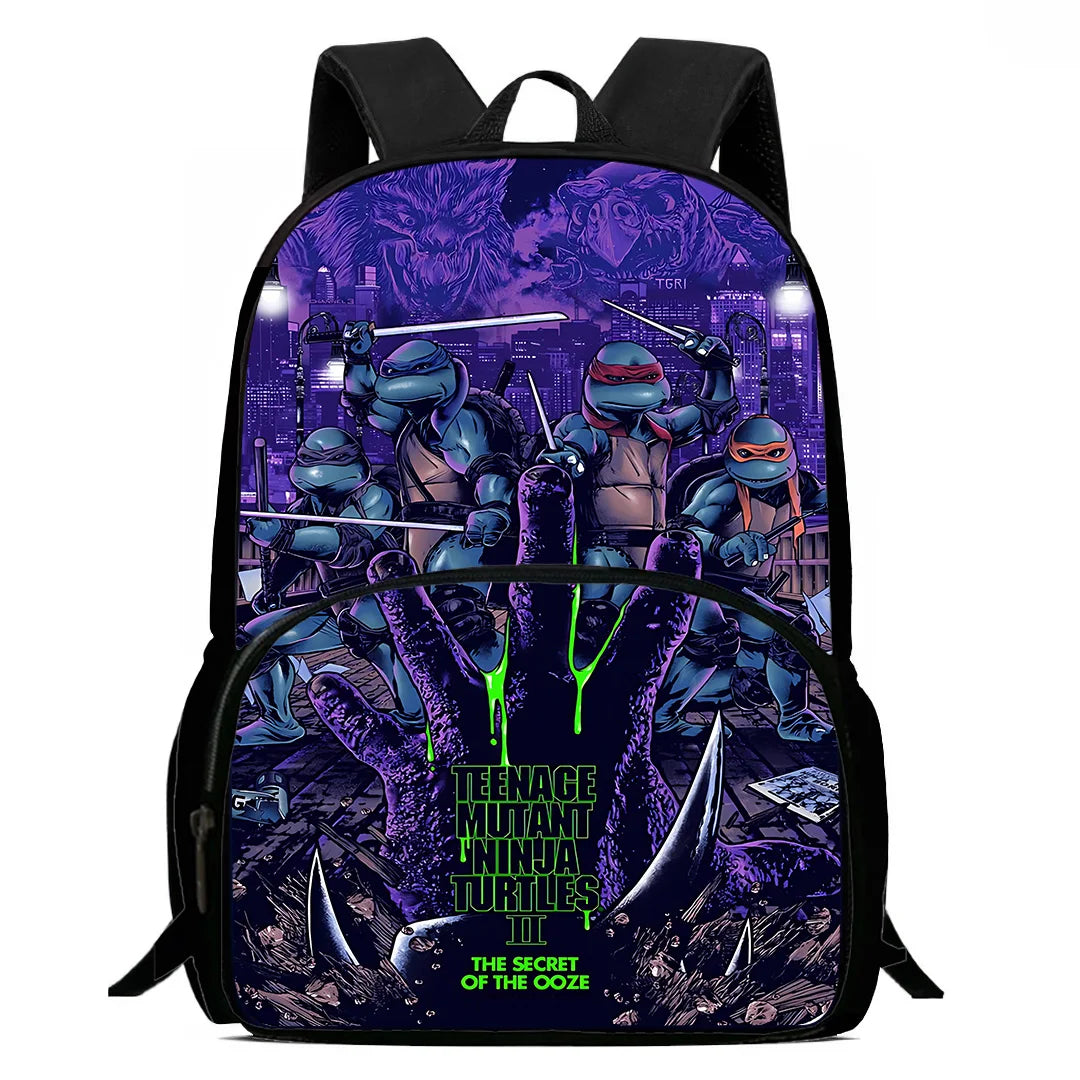 Child Backpacks Shoulder Bag Pencil Case Pupil Large Capacity For N-ninjas Turtless School Bags for Boys Girls Best Gift