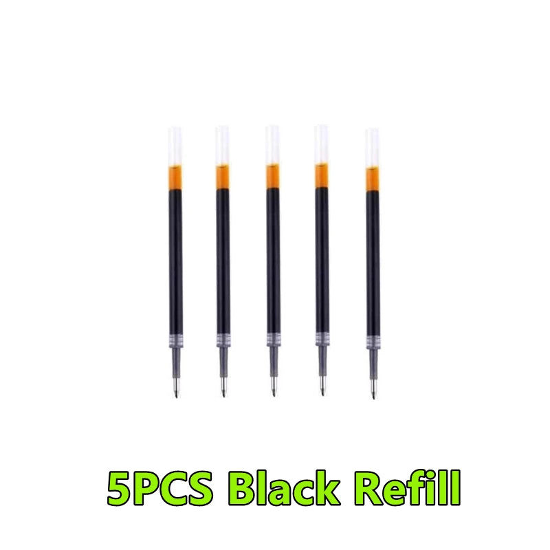 1-12PCS Retractable Red Blue Black Ink Gel Pens Colored Aesthetic Stationery Pen Supplies Ballpoint Office Pencil Writing School