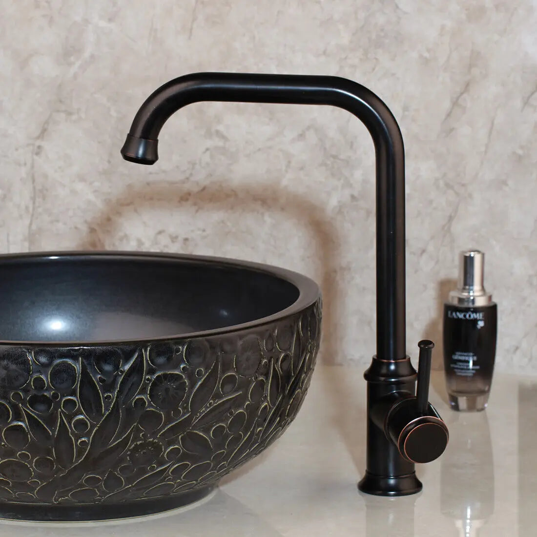 KEMAIDI Antique Brass Single Handle Bathroom Faucets Mixer Tap Multifunctional Faucets 360 Degree Swivel Bathroom Sink Faucet
