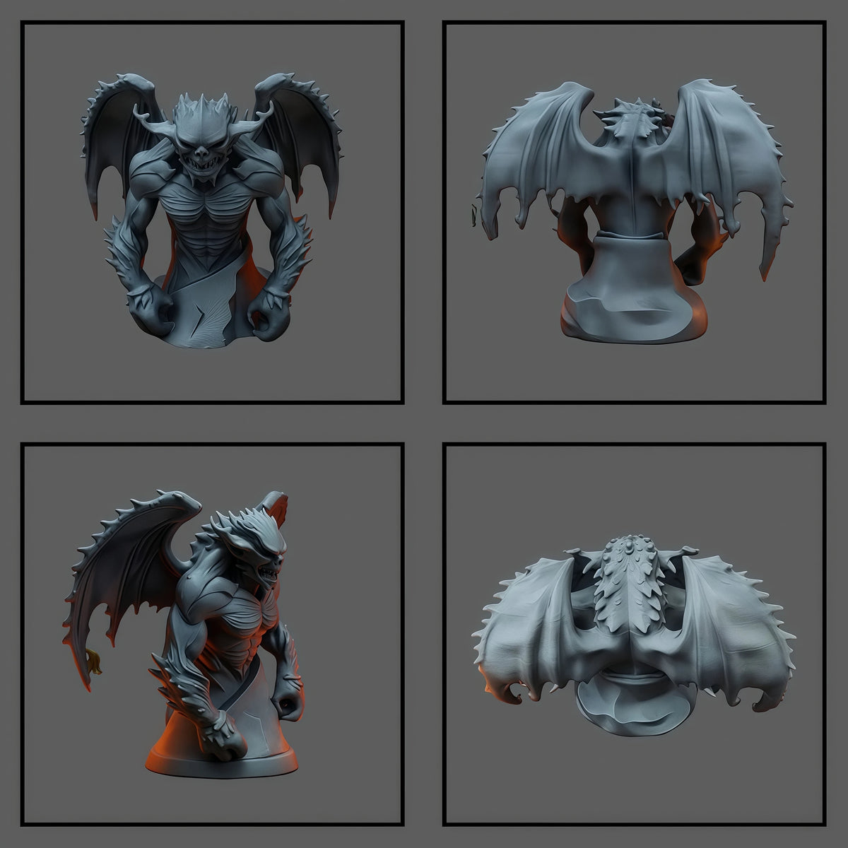 Halloween Limited Edition Dark Fantasy Figurine | Demon-Shaped 3D Statue with Detailed and Beautifully Crafted Features! Excellent Horror-Themed Decoration for Halloween Parties and Room Decor (Durable Resin Material)