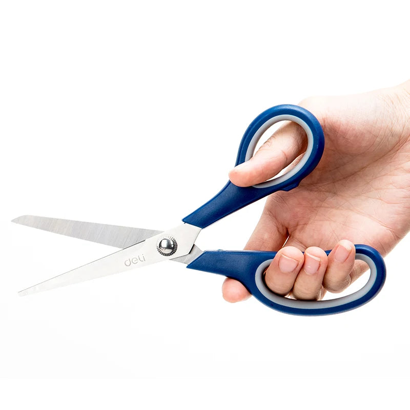 Deli 6002 200mm/7.87in Multi-functional Stainless Steel Scissors Precision Cutting Household Office Tailor's Hand Scissors